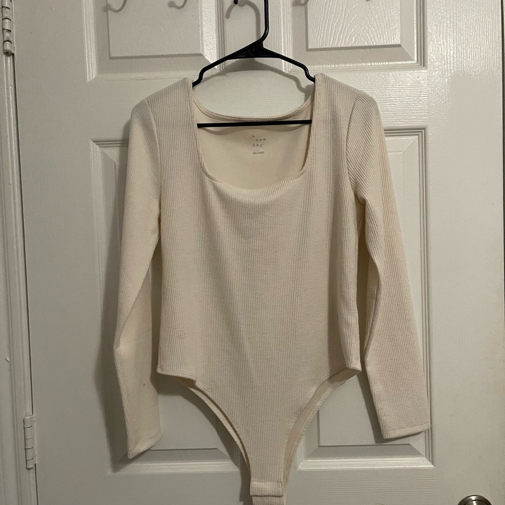 A New Day Cream Long Sleeve Bodysuit